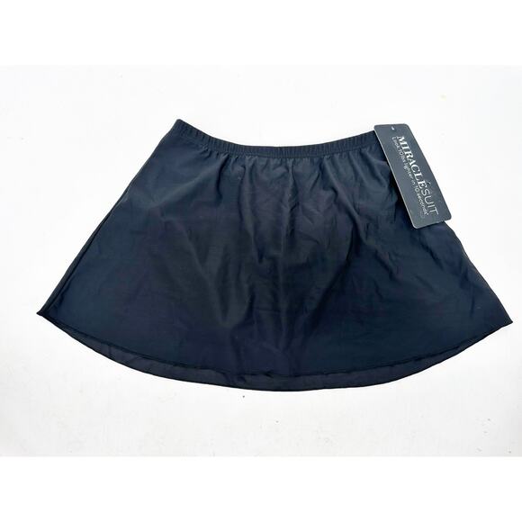 Miraclesuit Black Skirted High Waist Full Coverage Swim Bottoms Size 8 NWT - Picture 4 of 8